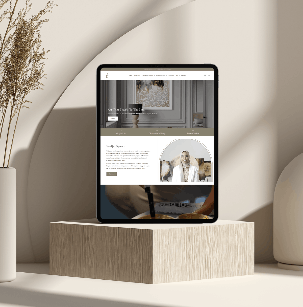Shopify_web_design_islamic_caligraphy business